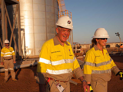 Two workers at Wheatstone